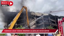 Başakşehir’deki fabrika yangını iki gündür devam ediyor