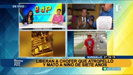 Liberan a chofer que mató a menor en Surquillo: Padre denuncia que fiscal tendría relación con el acusado