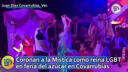 Coronan a la Mística como reina LGBT en feria del azúcar en Covarrubias