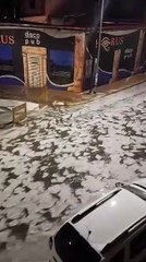 Sonseca anegada por una tormenta de granizo