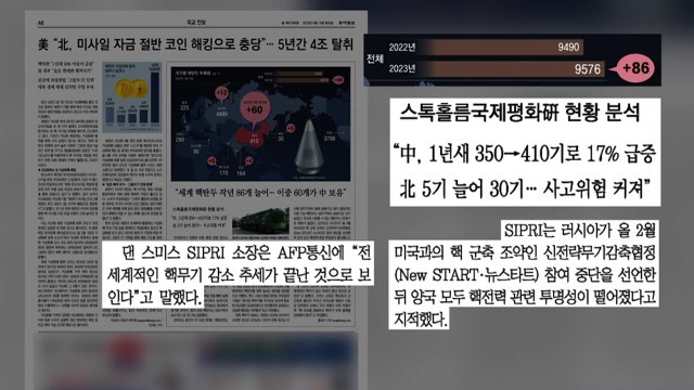[굿모닝브리핑] 세계 핵탄두 86기 늘어 핵무기 감소 추세 끝났나 / YTN