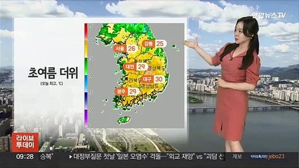 [날씨] 낮더위 속 곳곳 요란한 소나기…벼락·우박 주의