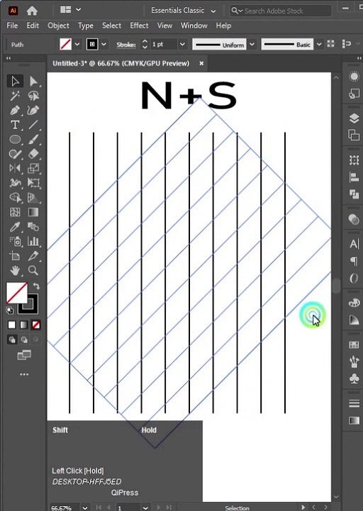 N+S  Monogram Logo Design in Illustrator#shorts #logo #illustrator
