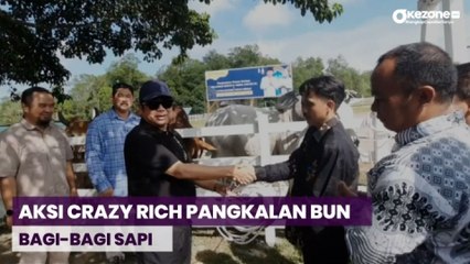 Wow! Crazy Rich Pangkalan Bun Bagikan 90 Ekor Sapi di 8 Kabupaten 1 Kota