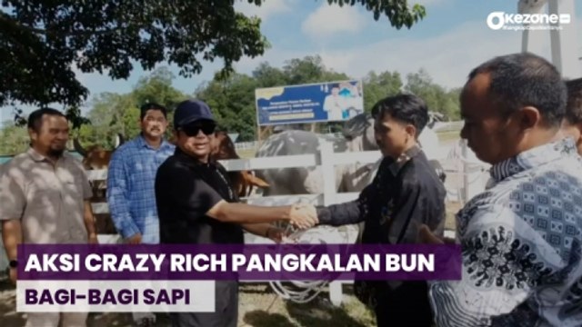 Wow! Crazy Rich Pangkalan Bun Bagikan 90 Ekor Sapi di 8 Kabupaten 1 Kota