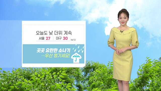 [날씨] 오늘도 낮 더위 계속... 곳곳 요란한 소나기 / YTN