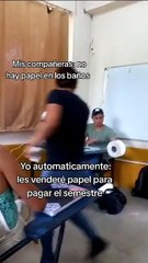 ¡Todo un emprendedor! Joven decide vender papel higiénico en su instituto