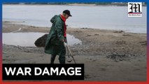 Dnipro river's water level drops upstream of destroyed dam