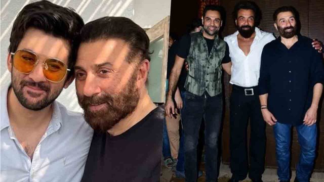 Karan Deol की Sangeet Ceremony में एक साथ नजर आए Sunny Deol, Bobby Deol और Abhay Deol, Viral Video