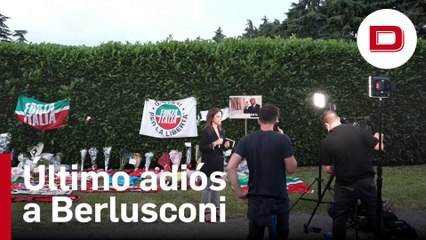 Aglomeraciones a las puertas de la capilla ardiente de Berlusconi