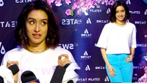 Bollywood Actress Shraddha Kapoor At The Launch Of Sweat Pilates