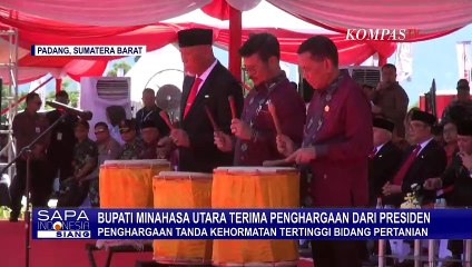 Bupati Minahasa Utara Joune Ganda Terima Penghargaan Satyalancana Wira Karya!