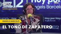 El tono de las palabras de Zapatero, su rección al escuchar la palabra 