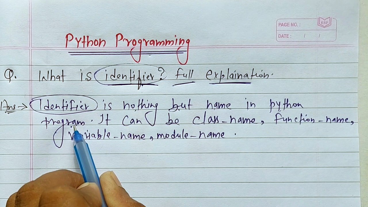 "What is an Identifier? |A Full Explanation in Python Programming"