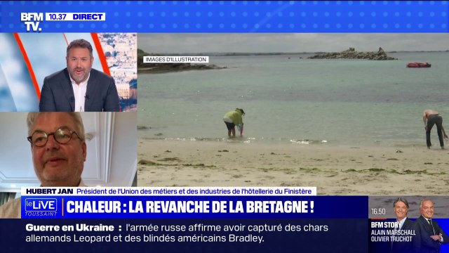 Il y a une accélération des réservations : Hubert Jean, président de l'UMIH du Finistère, indique que la bonne météo booste le tourisme dans le région