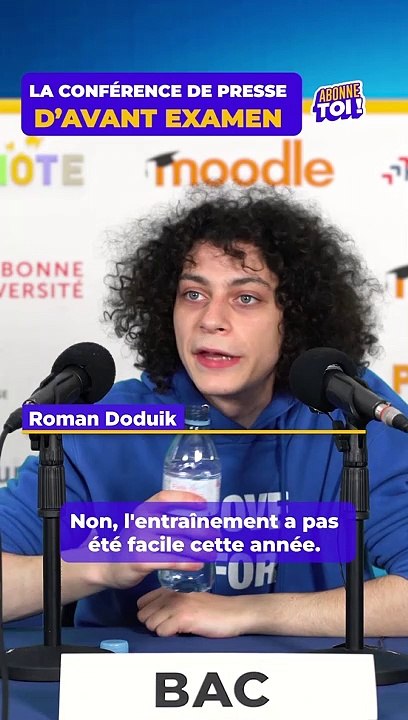 La conférence de presse avant les exam