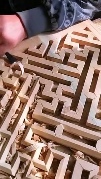 Satisfying wood carving …