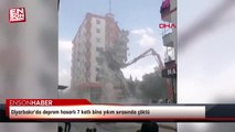 Diyarbakır'da deprem hasarlı 7 katlı bina yıkım sırasında çöktü