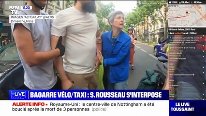 Sandrine Rousseau s'interpose lors d'une altercation entre cycliste et un chauffeur de taxi à Paris