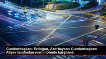 Erdoğan, Azerbaycan'da resmi törenle karşılandı! Sinan Oğan da heyette