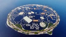 Japanese designers are preparing for rising sea levels - by making plans for huge FLOATING CITY