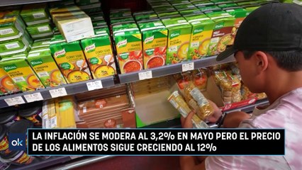La inflación se modera al 3,2% en mayo pero el precio de los alimentos sigue creciendo al 12%