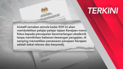 [TERKINI] Kerajaan setuju naikkan ESH pelajar tajaan JPA