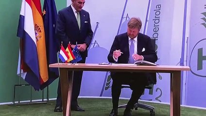 El rey de Holanda, en la planta de Iberdrola de Puertollano