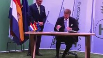 El rey de Holanda, en la planta de Iberdrola de Puertollano
