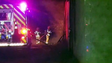 Download Video: Tenente do Corpo de Bombeiros fala sobre dificuldade em acabar com incêndio em fábrica de carvão