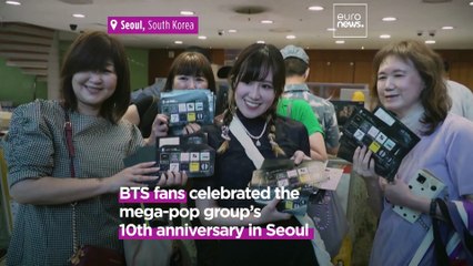 BTS fans go wild for special stamp celebrating the group's 10th anniversary