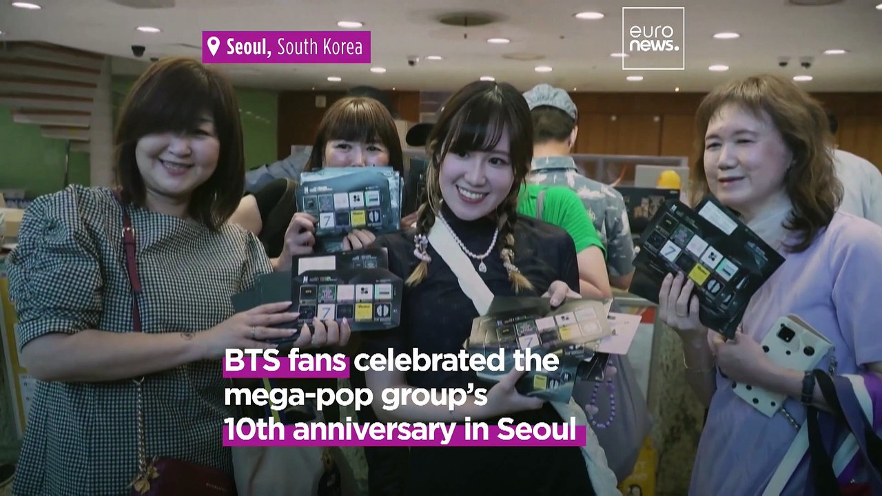 BTS fans go wild for special stamp celebrating the group's 10th anniversary