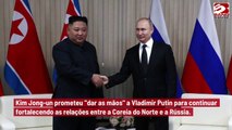 Vladimir Putin recebe apoio de Kim Jong-un