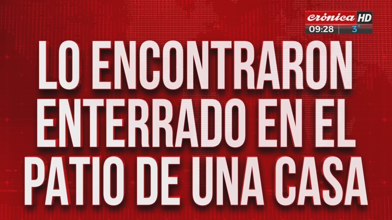 Estaba desaparecido y lo encontraron enterrado en el patio de una casa