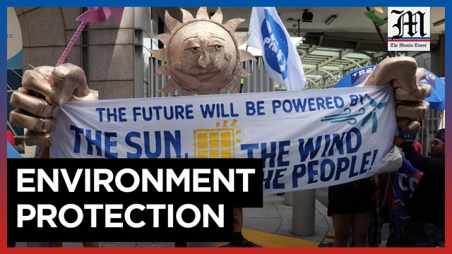 Climate change advocates protest at Asia Clean Energy Forum at ADB