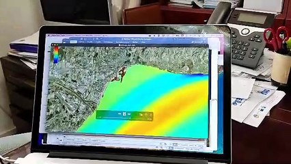 Simulación del impacto de un tsunami sobre la zona del puerto de Málaga.