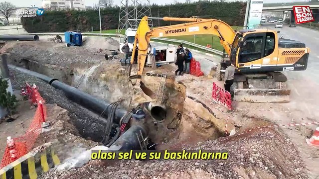 Bursa Büyükşehir Belediyesi, BUSKİ ekipleri gece gündüz çalışmaları sürdürüyor