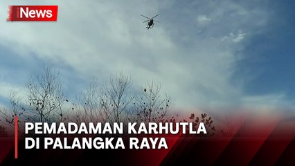 Kemarau Panjang, Pemadaman Karhutla di Palangka Raya Terjunkan Helikopter Water Bombing