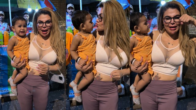 Rakhi Sawant ने फिर रुलाया बच्चा, रोते हुए बच्चे के साथ Rakhi का Video Viral | FilmiBeat
