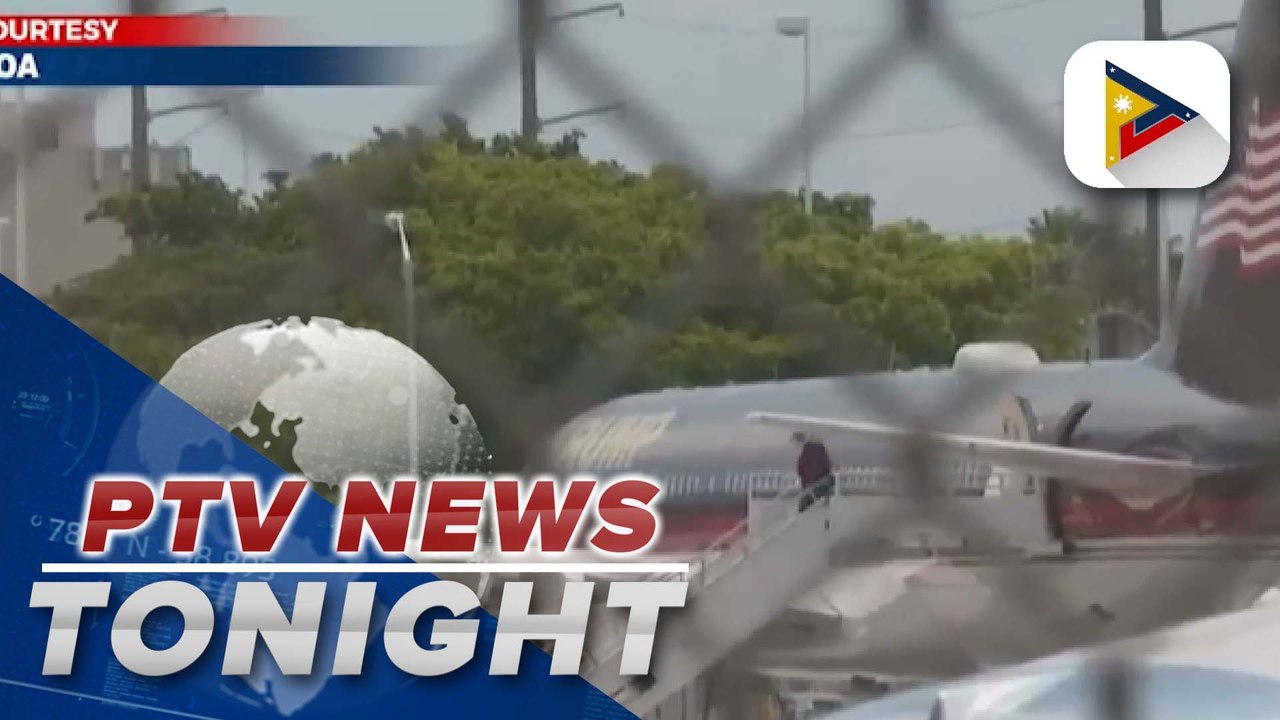 Former U.S. President Trump flies to Miami for indictment proceedings