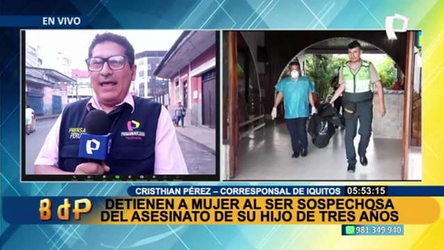 Detienen a mujer sospechosa de matar a su hijo de 3 años en Iquitos: fémina intentó quitarse la vida