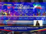 Presidentes de Irán y Venezuela sostuvieron reunión con la juventud en Caracas
