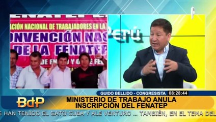 Guido Bellido sobre anulación de inscripción del Fenatep: “En este país hay libertad sindical”