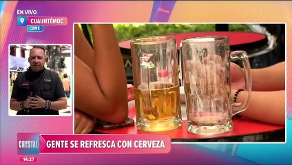 Capitalinos se refrescan con cerveza ante la ola de calor