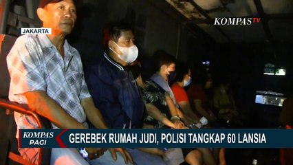 Penangkapan 60 Lansia saat Polisi Grebek Rumah Judi di Sawah Besar