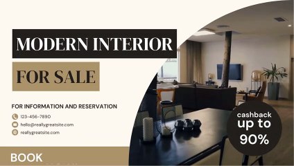 Champagne and Dark Taupe Elegant Modern Interior Furniture Promotion VIdeo