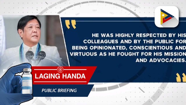 PBBM, nagpaabot ng pakikiramay sa mga naulila ni dating Sen. Rodolfo Biazon