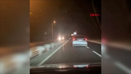 Sarıyer’de trafikte tehlikeli inatlaşma