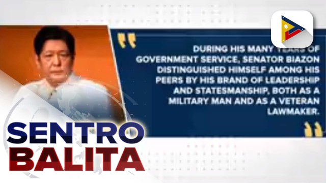 PBBM, nagpaabot ng pakikiramay sa naulilang pamilya ni dating Sen. Rodolfo Biazon