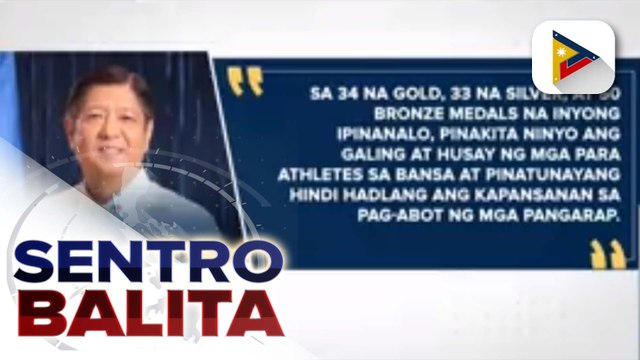 PBBM, nagpaabot ng pagbati sa mga atletang sumalang sa 12th ASEAN Para Games sa Cambodia